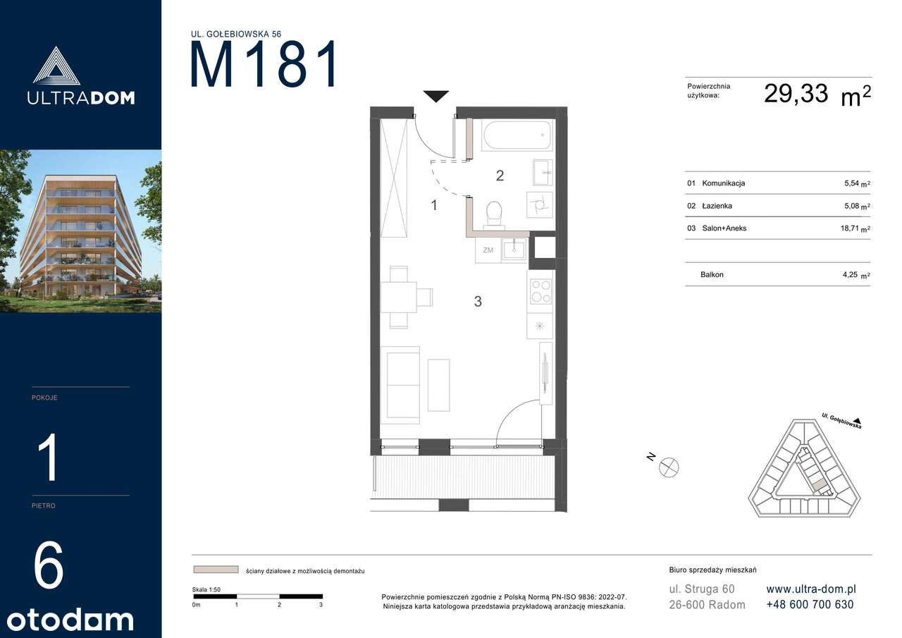 Ultradom | mieszkanie 1-pok. | M181 - Pełny obrazek: 3/10
