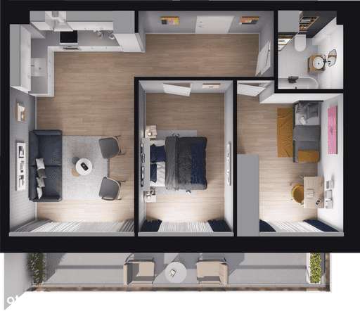 Stary Browar | mieszkanie 3-pok. | 2M13 - Pełny obrazek: 3/9