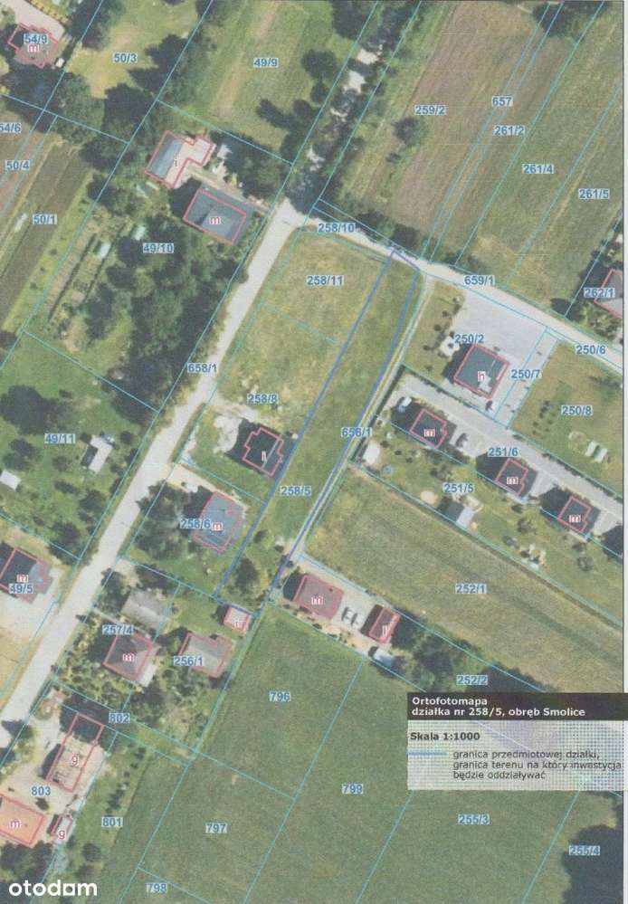 Działka  z koncepcją na zagospodarowanie terenu o pow. 1227m2-Smolice - Pełny obrazek: 4/5