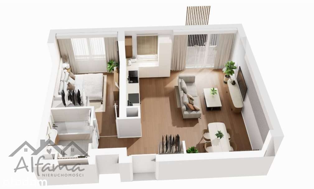 2Pok+Duży Balkon|Możliwa oddzielna kuchnia|Gotowe-5