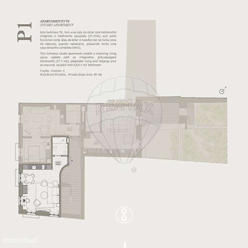 Apartamento T0 para venda - Grande imagem: 5/6