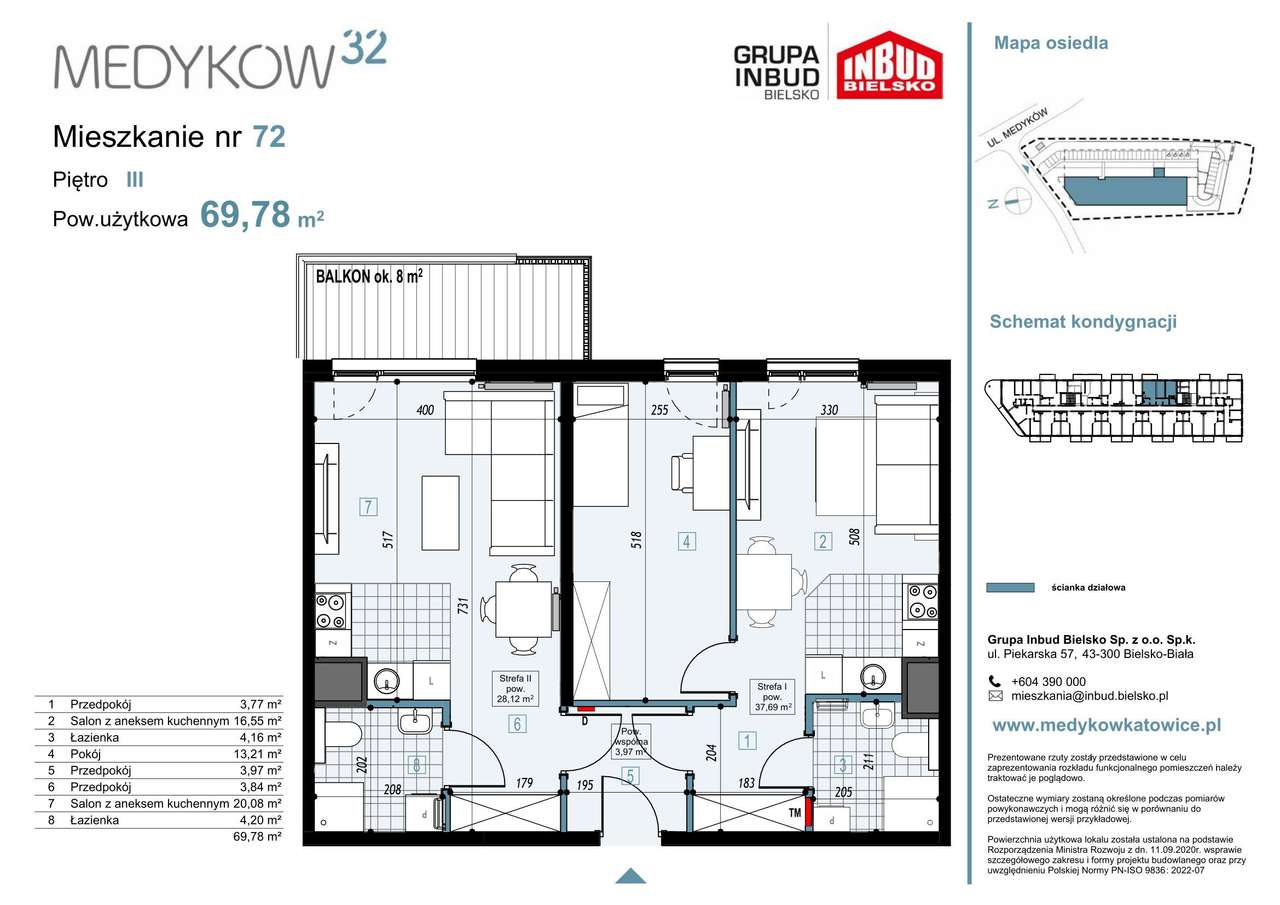 Medyków 32 | mieszkanie 3-pok. | 72 - Pełny obrazek: 2/8