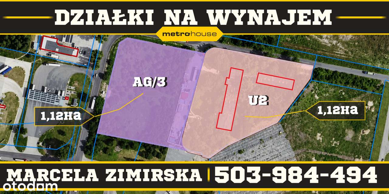 Działka AG/3 - U2, Możliwość wynajmu jednej lub dwóch - Osła!