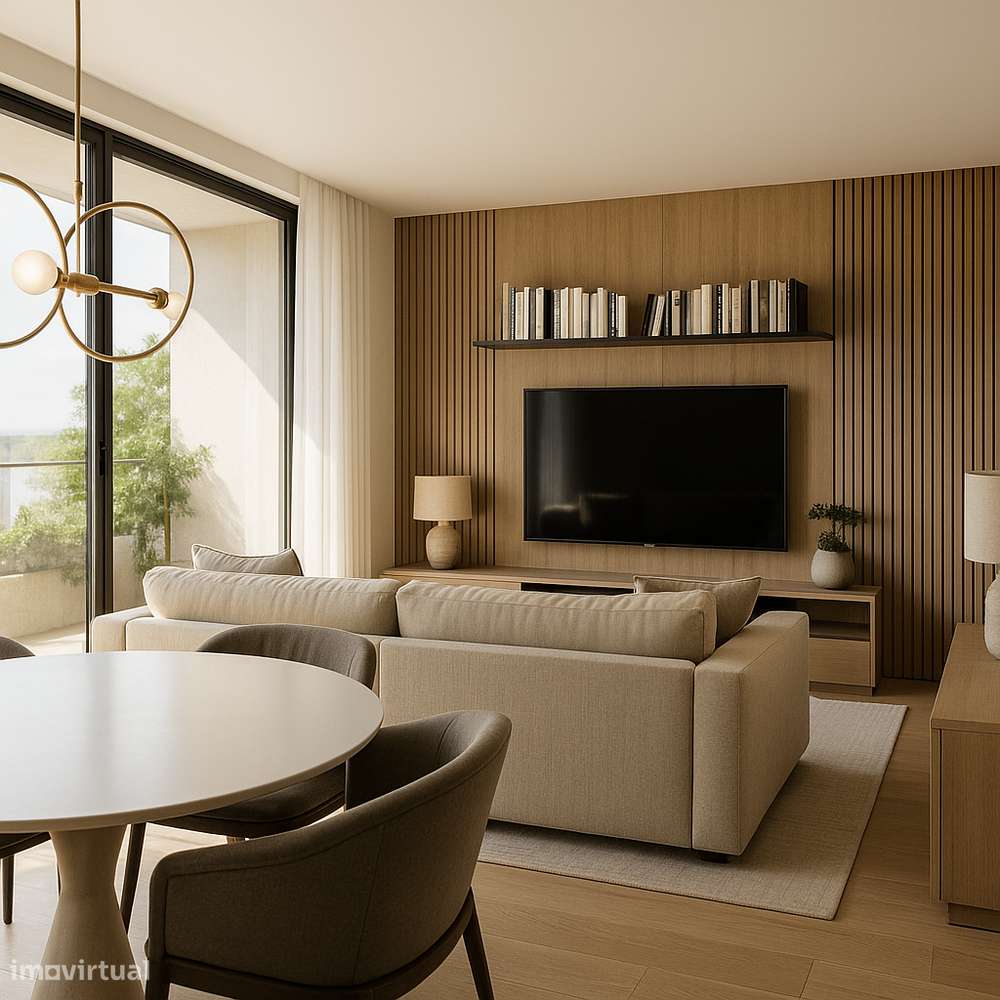 Apartamento T1+1 Novo em Canidelo – Vista para o Estuário do Douro - Grande imagem: 2/11