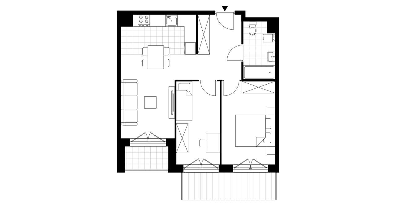 J​N 190 etap I​I | mieszkanie 3-pok. | 1_05 - Pełny obrazek: 4/9
