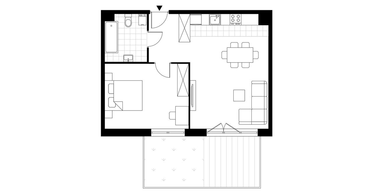 2-pokojowe mieszkanie 51 m² + ogródek Bezpośrednio - Ansicht 4