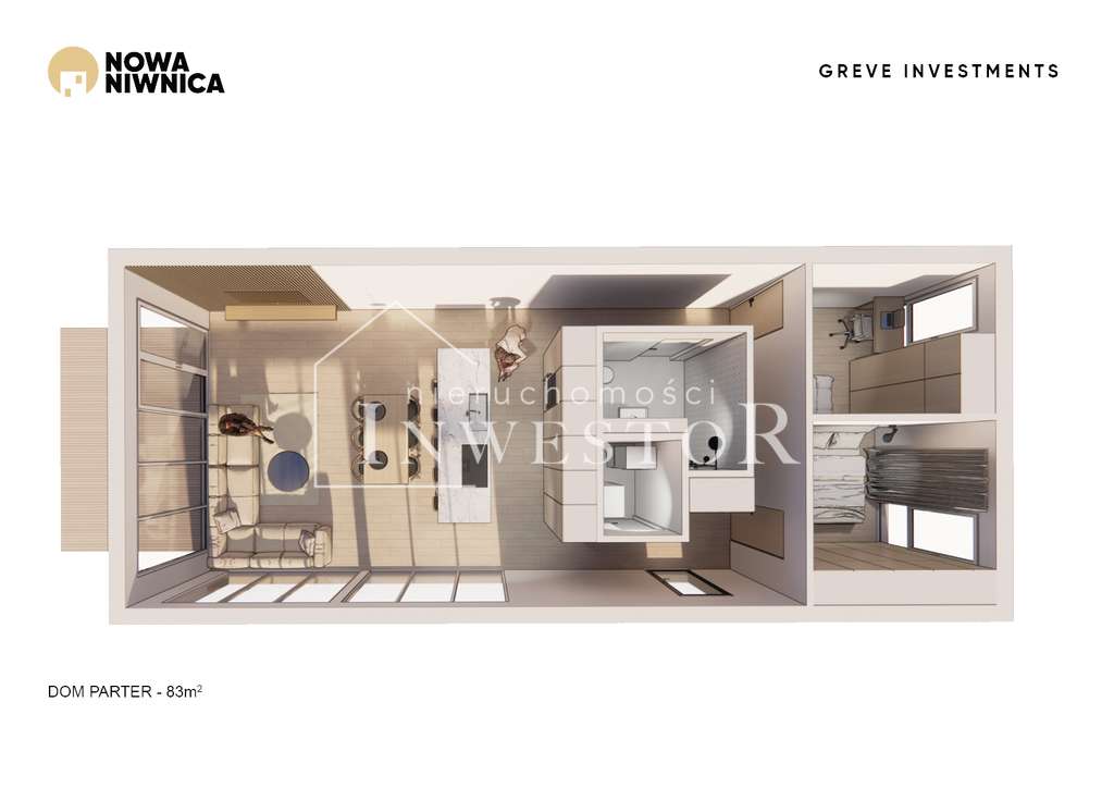 Dom parterowy w zabudowie bliźniaczej w Niwnicy - Pełny obrazek: 5/6