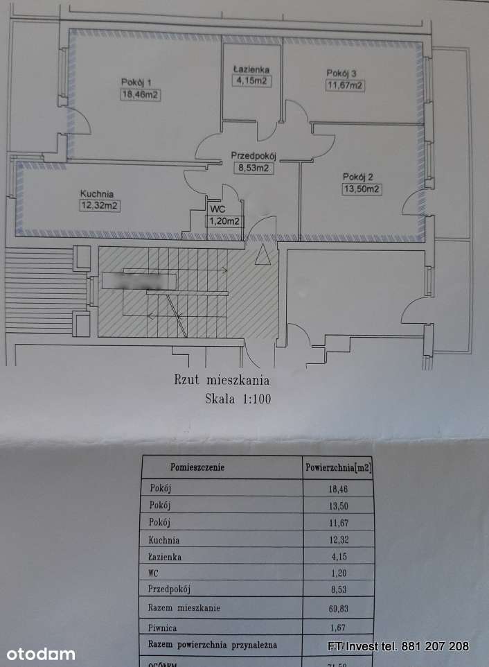 w pełni rozkładowe, dwustronne 3 os. pokoje,2 balkony,piwnica, GARAŻ !-18