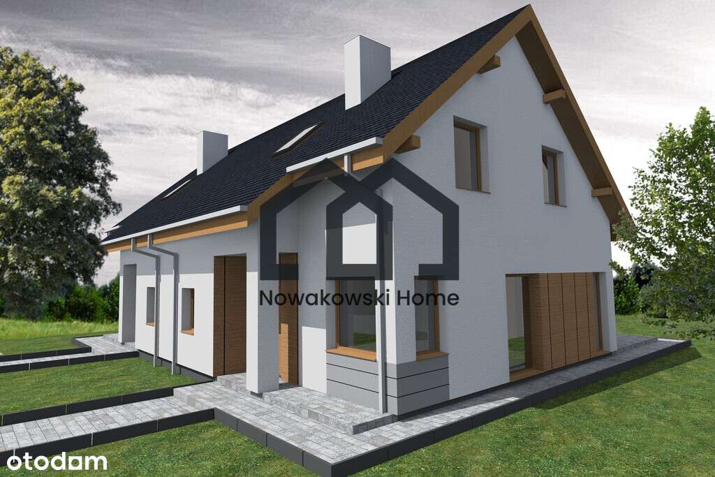 Nowoczesny dom-bliźniak z dużą działką!-2