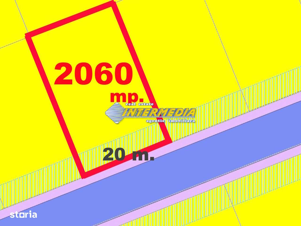 Vanzare Teren Intravilan Ighiu-Telna 2060 mp deschidere 20 m asfalt - Imagine principală: 4/10