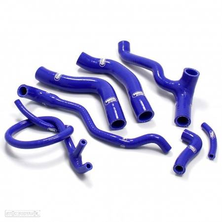 kit tubos radiador samco azul aprilia dorsoduro / shiver - 1