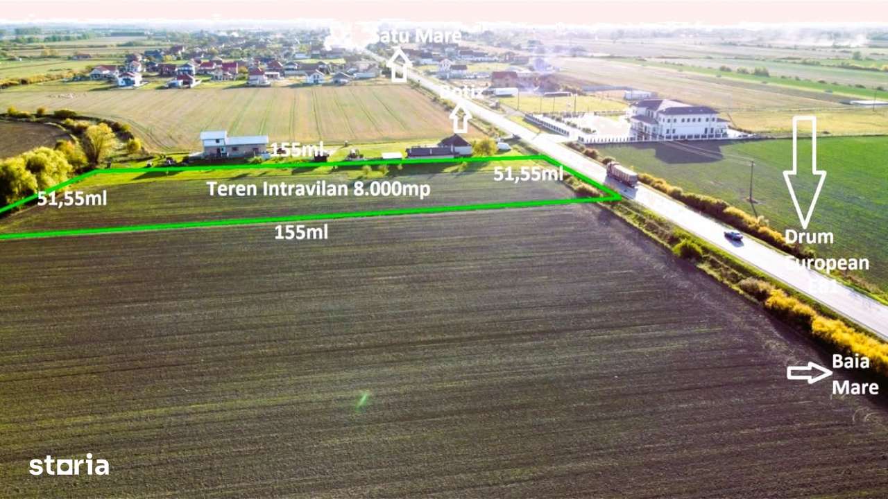 Teren intravilan - 8.000 mp in Botiz | Acces din Drum European-11