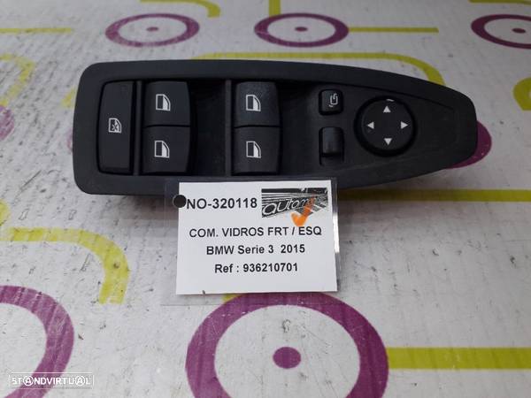 Comando de Vidros Frt / Esq BMW Serie 3 de 2015 - Ref : 936210701 - NO320118 - 1