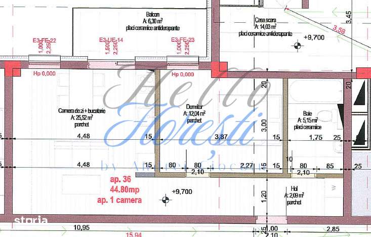 Apartament 1 camere, 44.80 mp , Zona Calea Turzii /Cluj Napoca - Imagine principală: 2/7