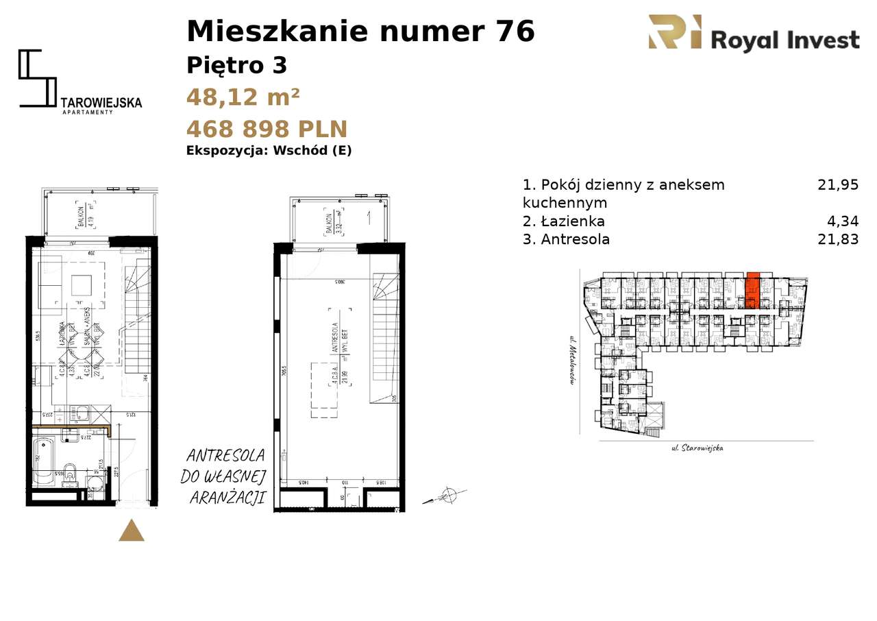 Mieszkanie M76 Apartamenty Starowiejska, Andrychów - Widok 3