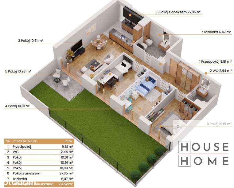 Nowy apartament na parterze z ogródkiem 53 m2!-1