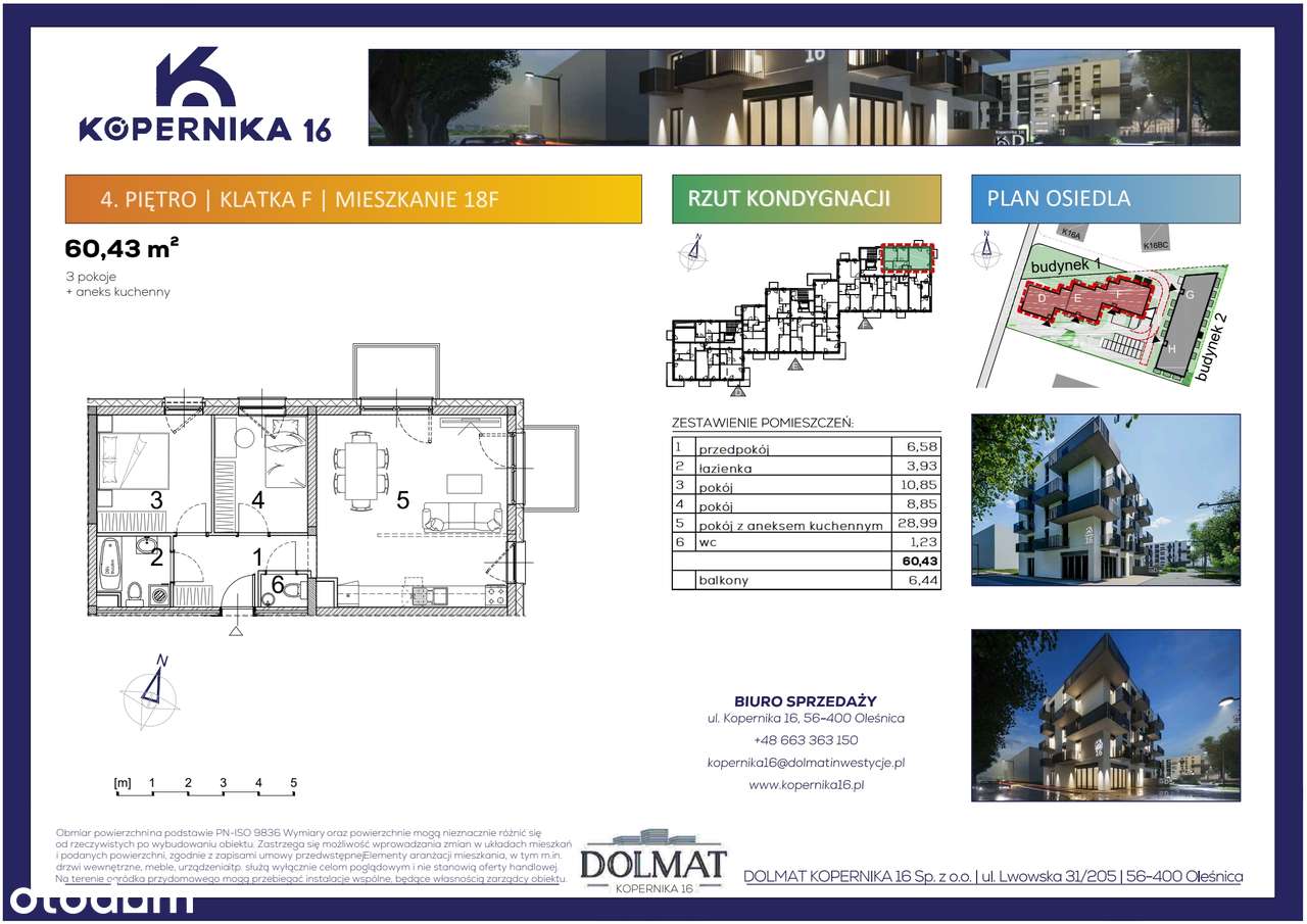 Kopernika 16 | mieszkanie 3-pok. | F18 - Pełny obrazek: 2/7