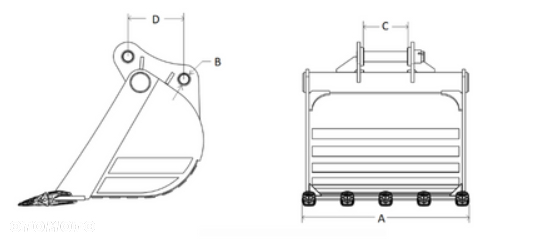 Łyżka kopiąca DX340 1700mm Doosan - 4