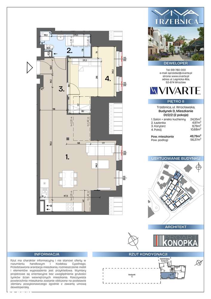 VIVA Trzebnica/ Mieszkanie 2-pok./ D1/2/2 - Pełny obrazek: 4/9