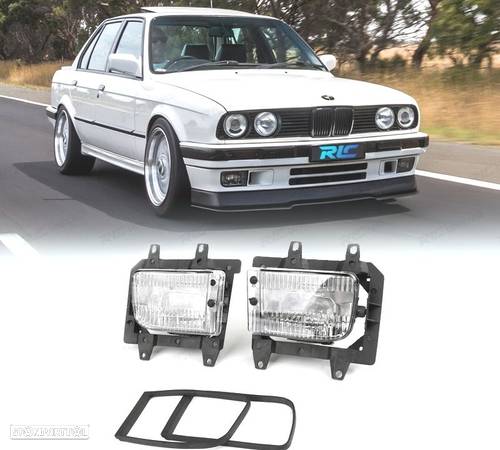 FARÓIS DE NEVOEIRO PARA BMW SERIE 3 E30 BRANCOS - 1