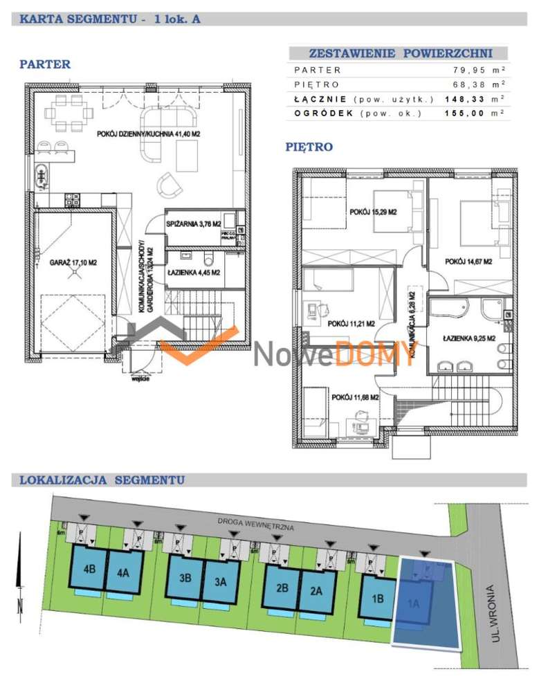 OSTATNI SEGMENT Bliźniaki Krzekowo 148m2 0% prow.-8