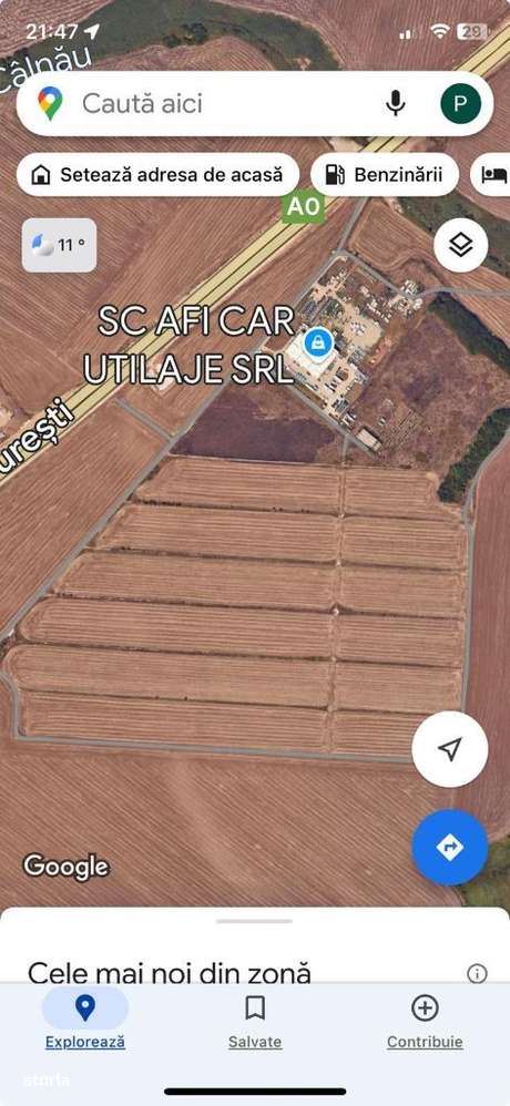 Teren situat in aproprierea autostrazii A0-6