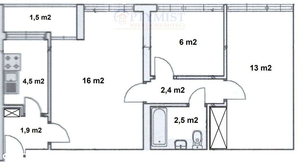 Mieszkanie, 48 m², Warszawa-2