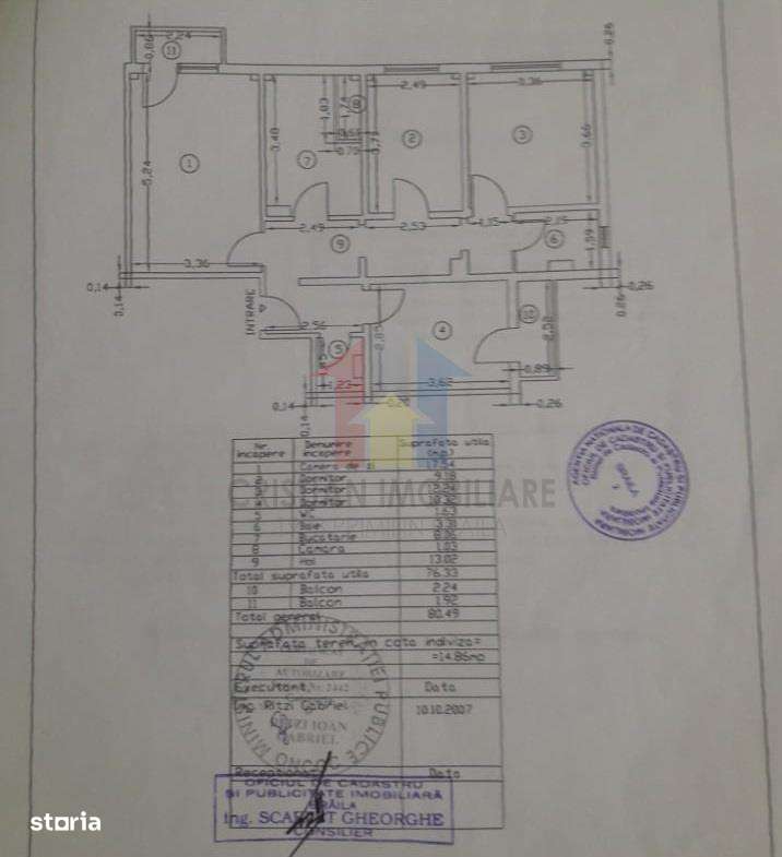confort 1 PRET EXCELENT! 4 camere DECOMANDAT zona Viziru etaj de mijlo - Imagine principală: 2/9