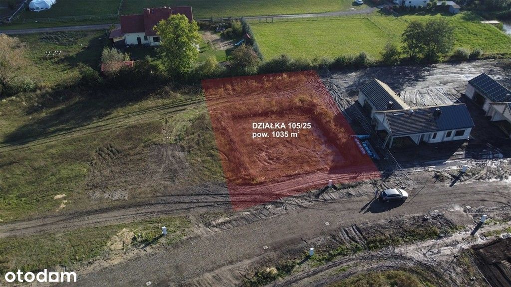 Otusz, 1035 m2, projekt z pozwoleniem opcjonalnie