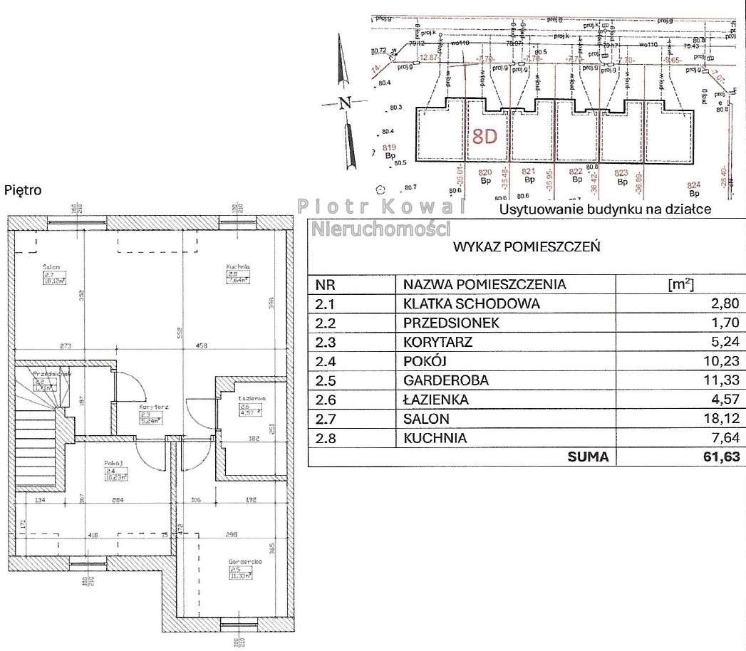 3 pok.- 61,5 m2 - bezczynszowe - przy lesie - 2 m-ca parkingowe-9