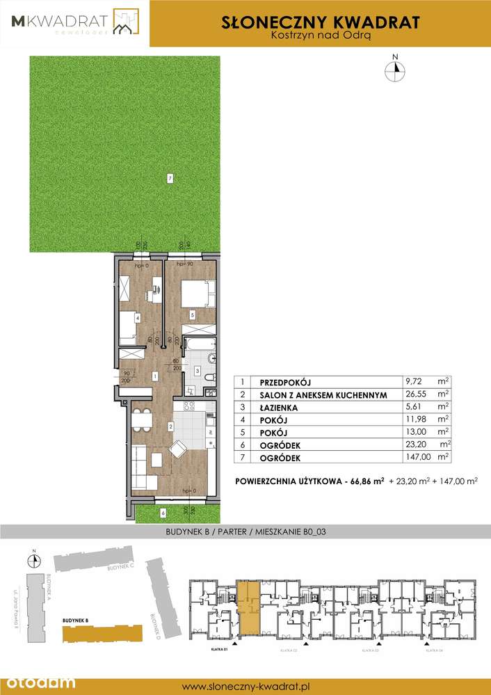 Słoneczny Kwadrat  | mieszkanie 3-pok. | B0_03 - Pełny obrazek: 2/6