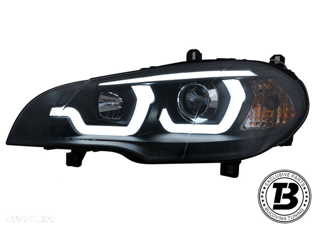 Faruri LED Angel Eyes DRL compatibile cu BMW X5 E70 - 2