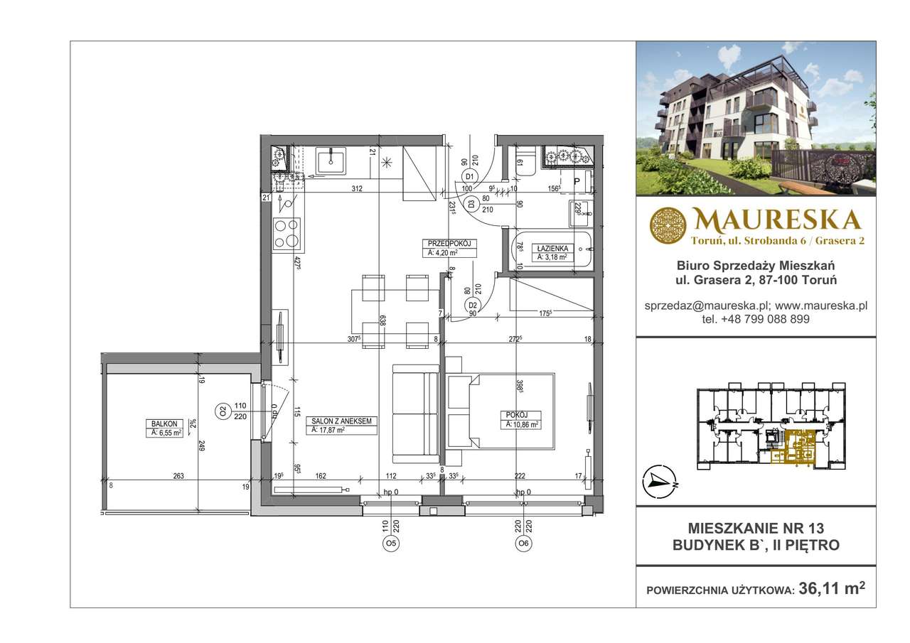 Osiedle Maureska | mieszkanie 2-pok. | B.prim.13 - Pełny obrazek: 2/7