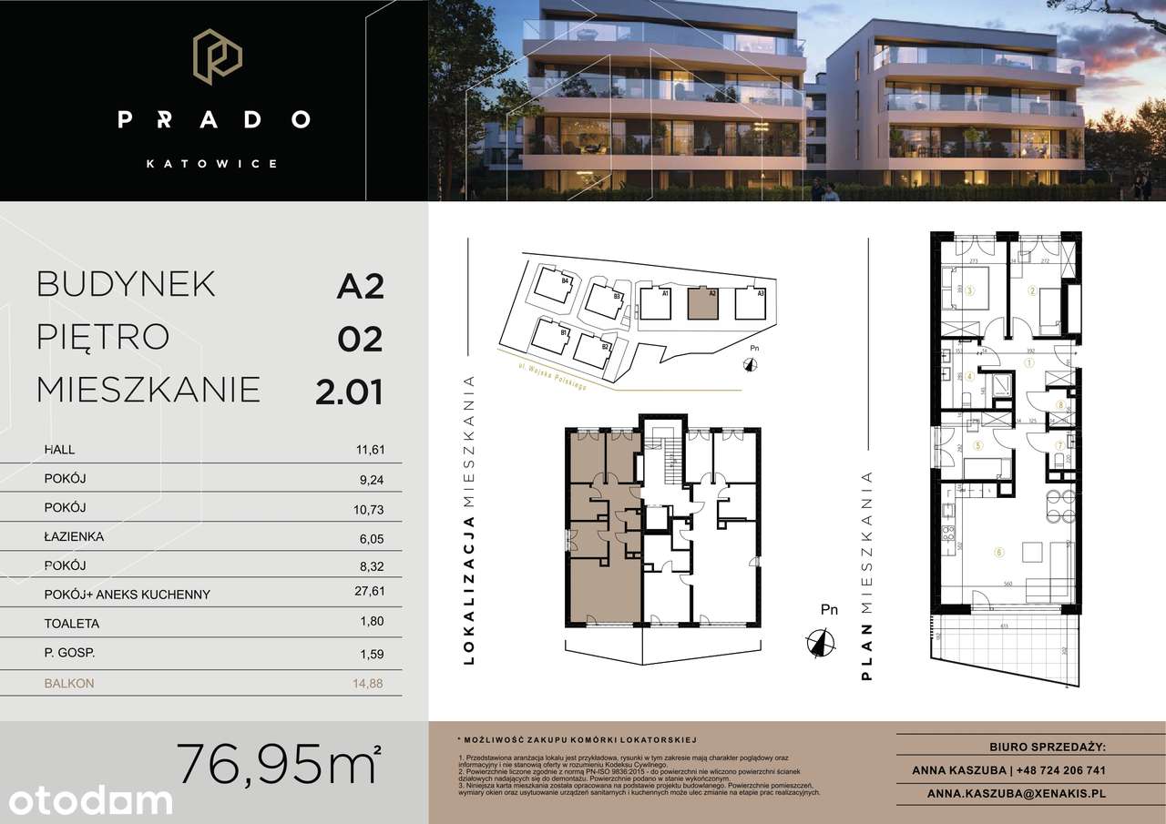 Prado Katowice | mieszkanie 4-pok. | A2_2_01 - Pełny obrazek: 2/7