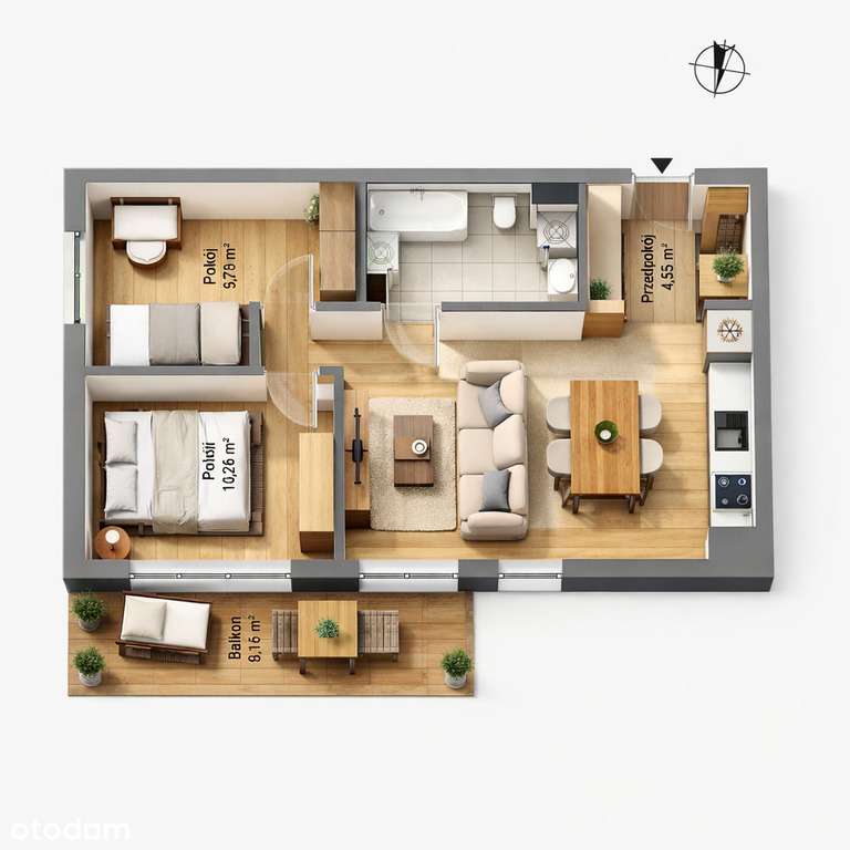 ⭐ 3 pokoje Bytkowska balkon 8m gotowe do odbioru ⭐-3