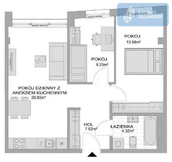 Apartament na 17. piętrze | 3 pokoje - Widok 2