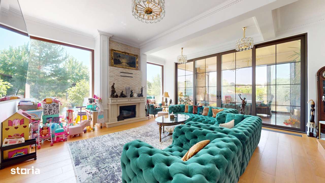 Imobil de lux pe malul lacului cu ponton, complet mobilat si utilat-9