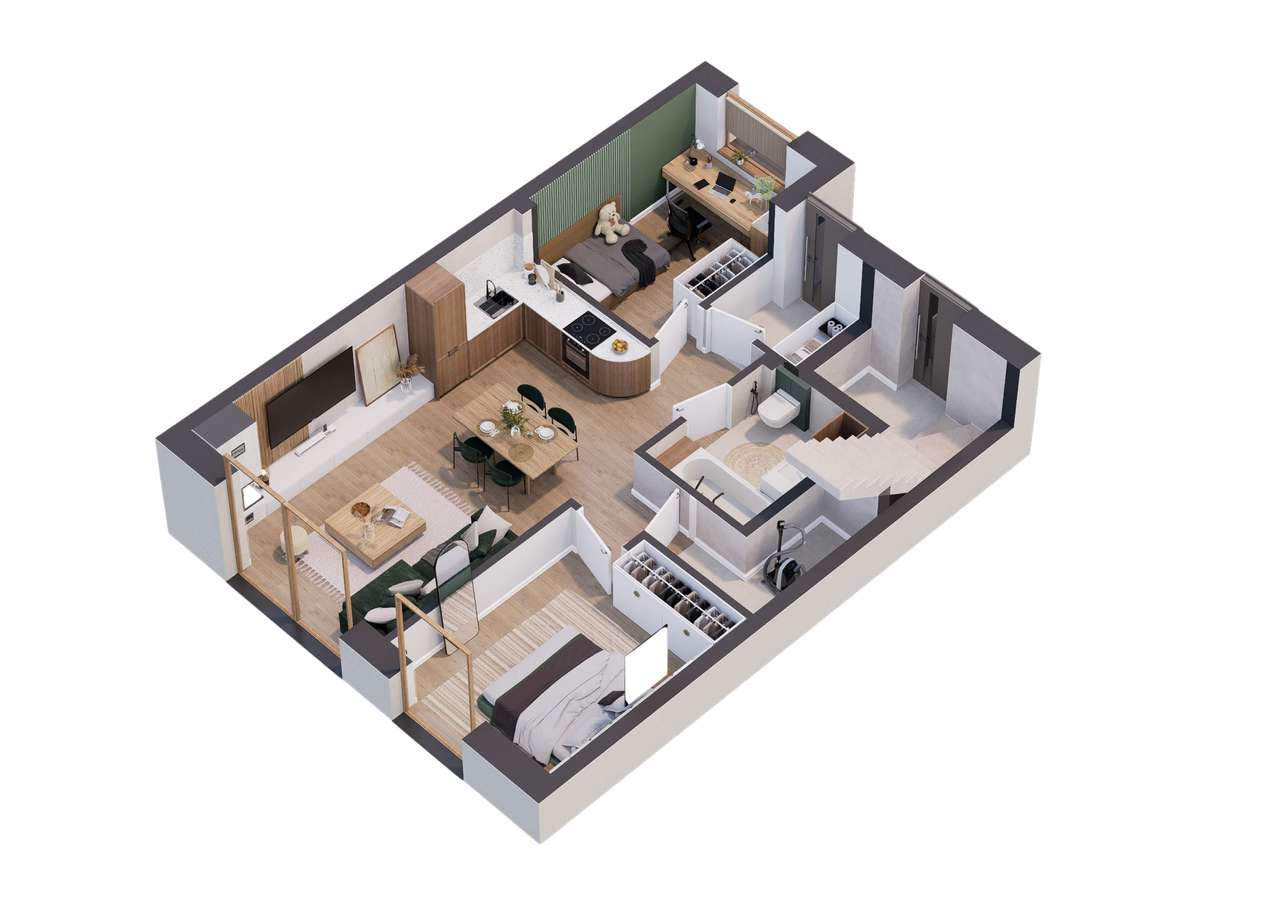 ❤️Osiedle Tu i Teraz | Mieszkanie 55,68 m2 - parter z ogródkiem ❤️-8