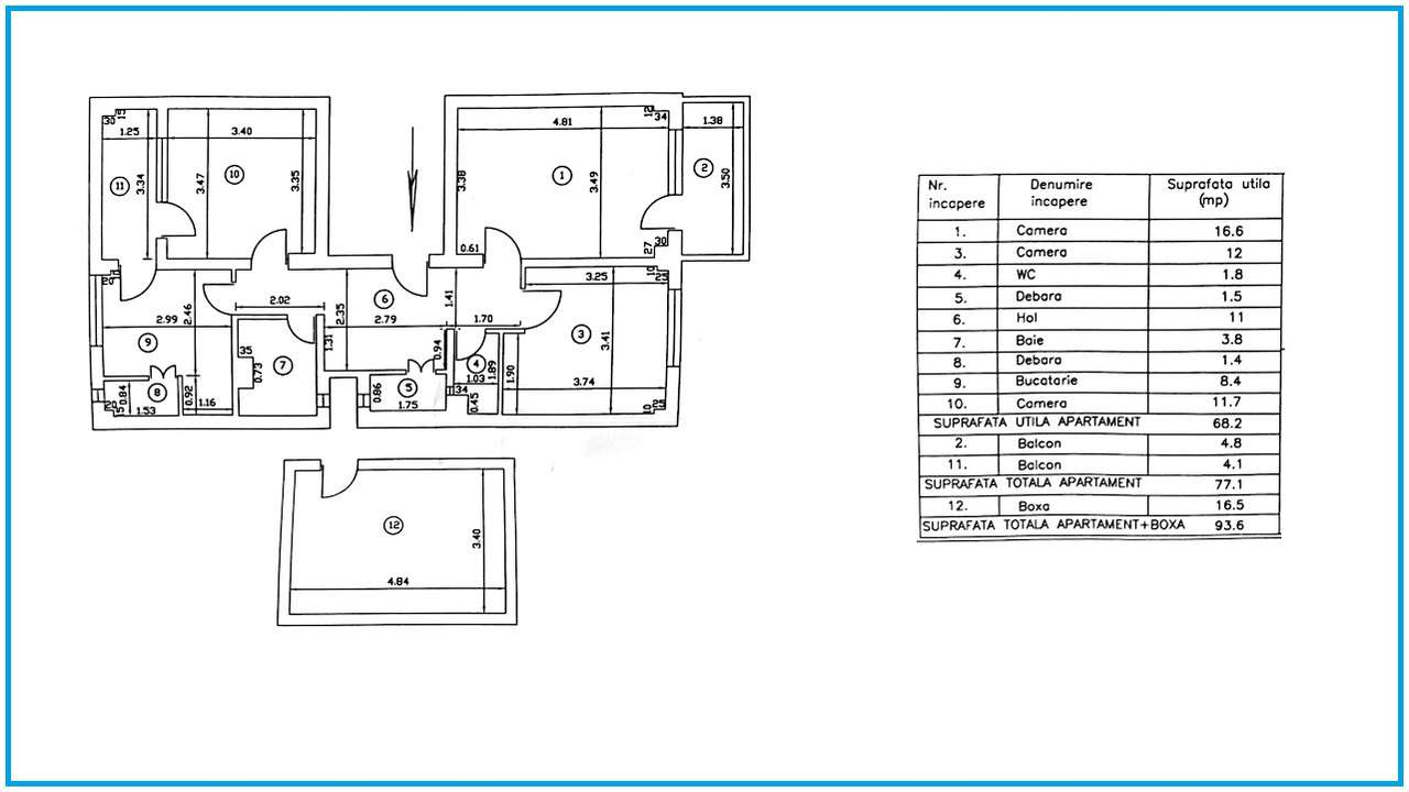 HANUL HAIDUCILOR - APARTAMENT 3 CAMERE, ETAJ 1-2