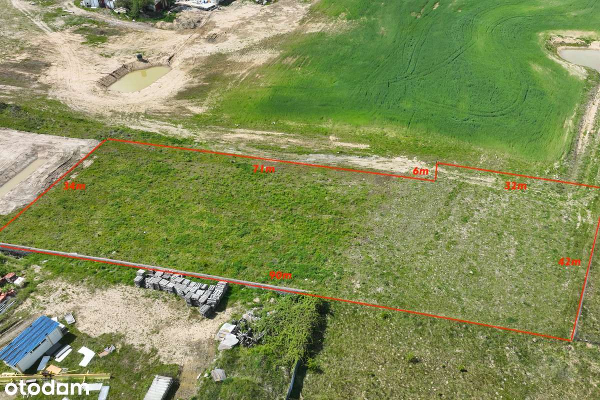 Działka z wydaną WZ dla budowy hali | Sąsiedztwo węzła Miszewo-7