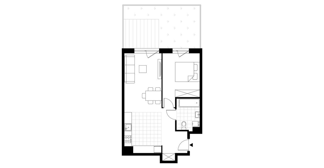 2-pokojowe mieszkanie 45m2 + ogródek Bez Prowizji - Pełny obrazek: 3/8