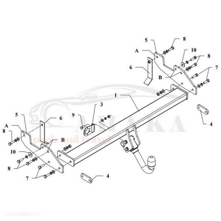 Hak Holowniczy Automat Do Toyota Hilux 2005-2010 (Podwójna Kabina, Tylko 4X4) - 2