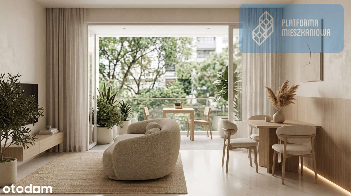 1 pokój z częścią sypialnianą | loggia | zachód