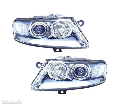 FARÓIS OPTICAS BI XENON PARA AUDI A6 04-08 - 1