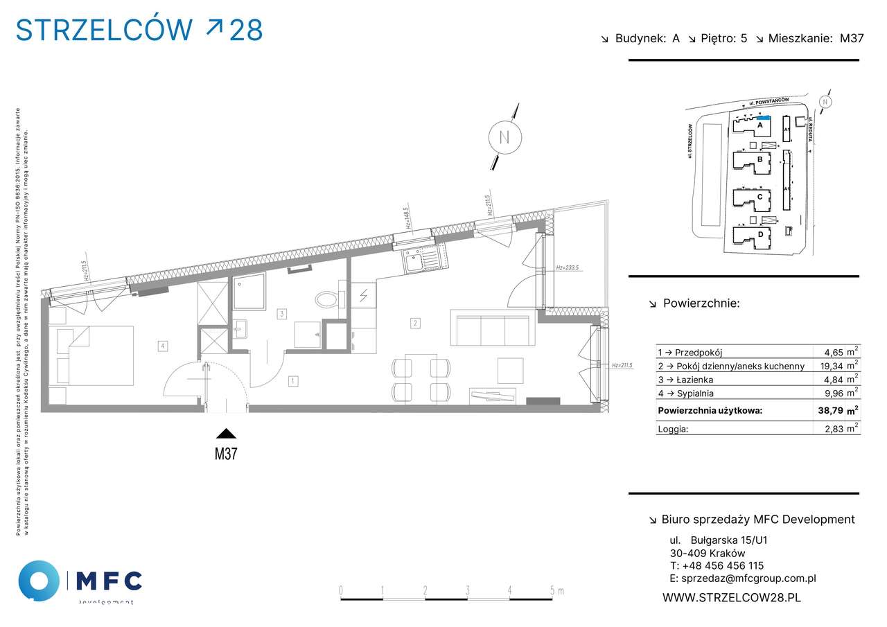 2-pokojowe mieszkanie 38m2 + loggia Bez Prowizji - Pełny obrazek: 2/9