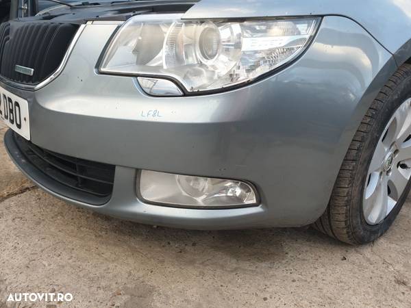 Bara Spoiler Fata cu Grile si Proiectoare Skoda Superb 2 2008 - 2013 Culoare LF8L 2G2G [C4131] - 3