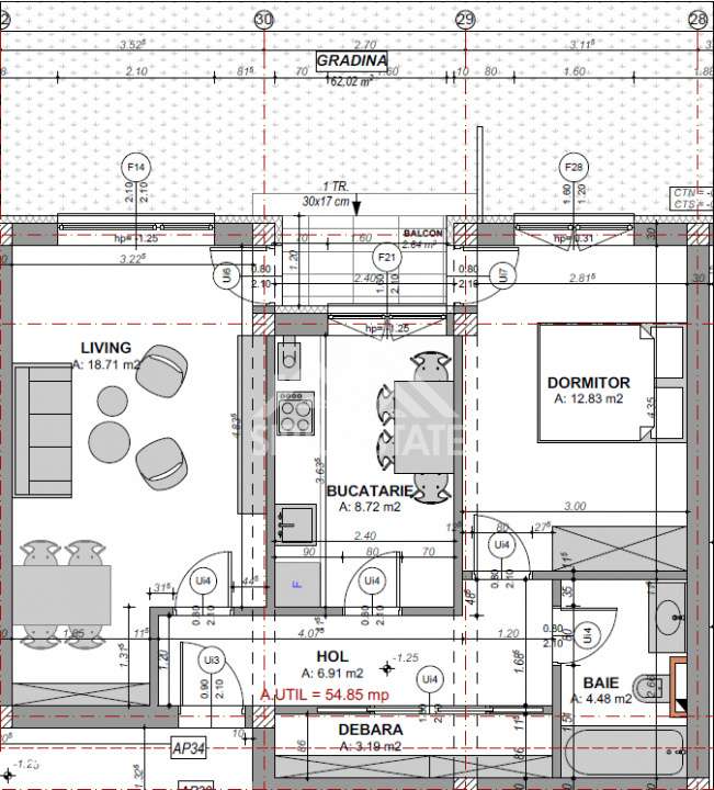 Apartament cu 2 camere si gradina in zona Doamna Stanca - Imagine principală: 1/2