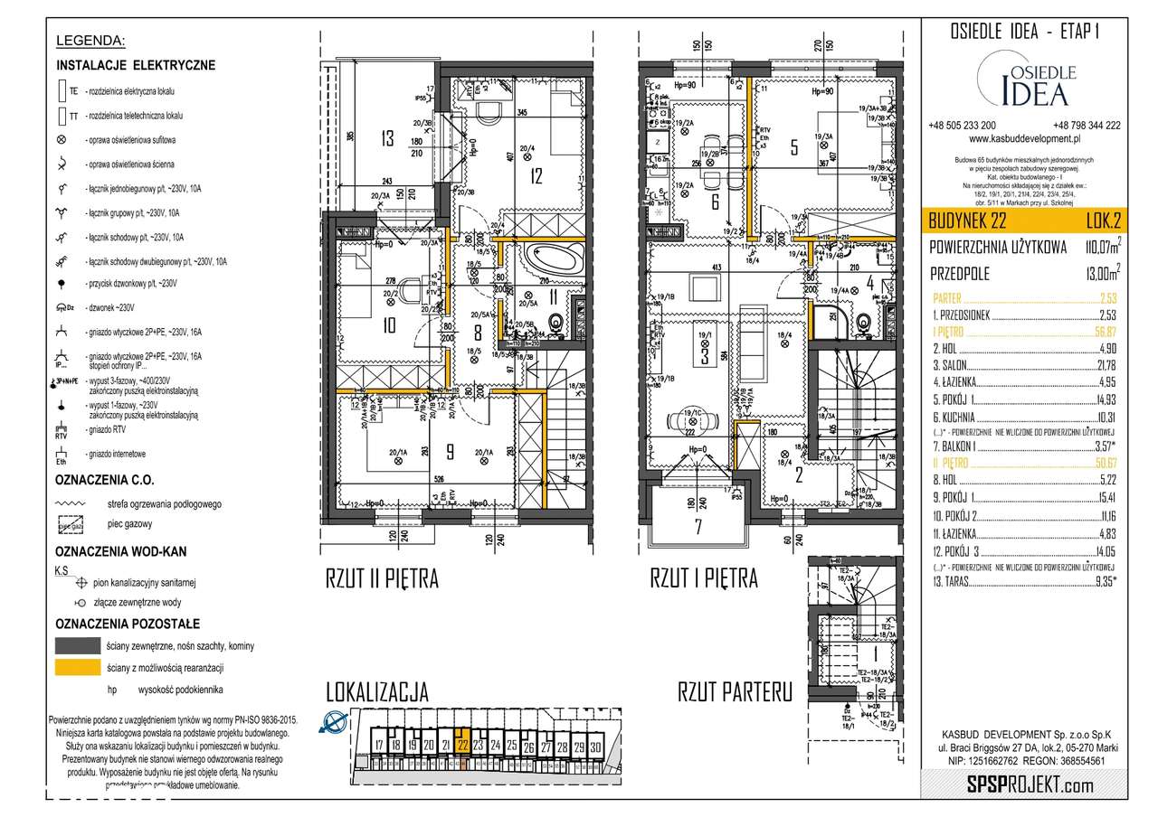 ETAP I - BUD. 22 LOK.2 APARTAMENT 2 POZIOMY + MIEJSCE POSTOJOWE