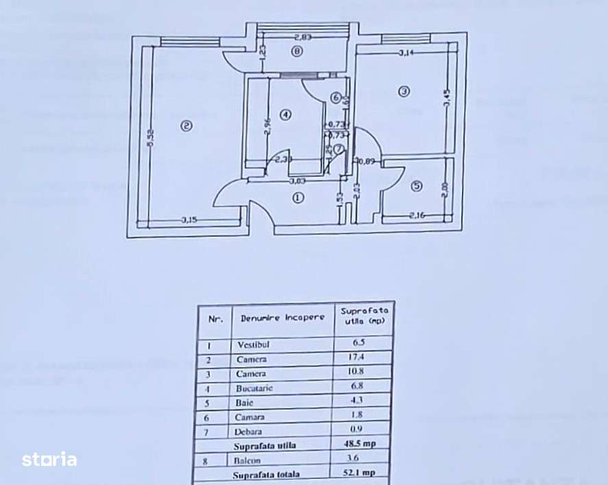 RAHOVA, STRADA TELIȚA - APARTAMENT 2 CAMERE – 52 MP - 0% COMISION-7