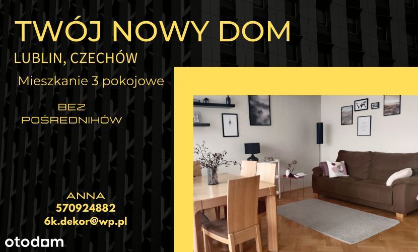 Mieszkanie 3 pokoje, Lublin, Czechów, PIĘKNY WIDOK